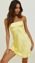 Neat Yellow Slip Mini Dress