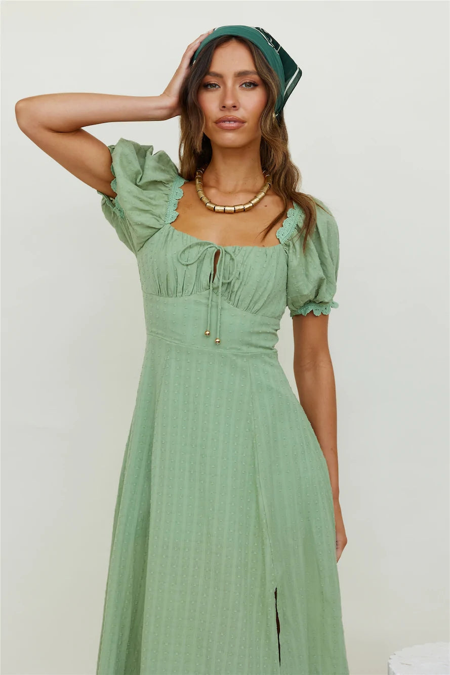 Sage Green Midi Dress
