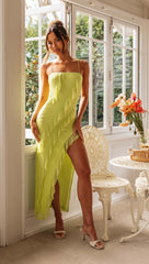 Raven Maxi Dress (Lime)