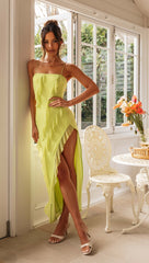 Raven Maxi Dress (Lime)