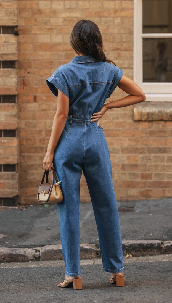 Blauer Jeans-Overall