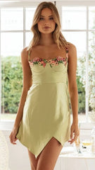 Lime Green Slip Mini Dress