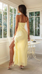 Yellow Slip Midi Dress