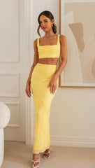Yellow Tank Crop Top