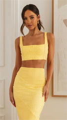 Yellow Tank Crop Top