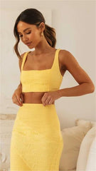 Yellow Tank Crop Top
