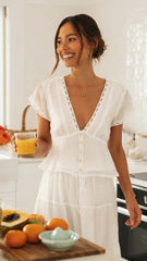 White Peplum Crop Top
