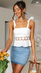 Light Blue Denim Mini Skirt