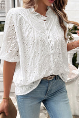 Ready For Today Lace Short Sleeve Top - 5 Colors