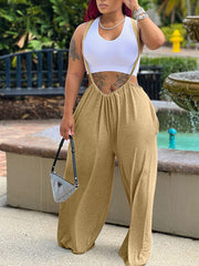 Indiebeautie Solid Wide-Leg Overalls