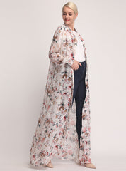 Trendy Plunging Neck Floral Print Belted Dress