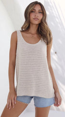 Khaki Knit Tank Top