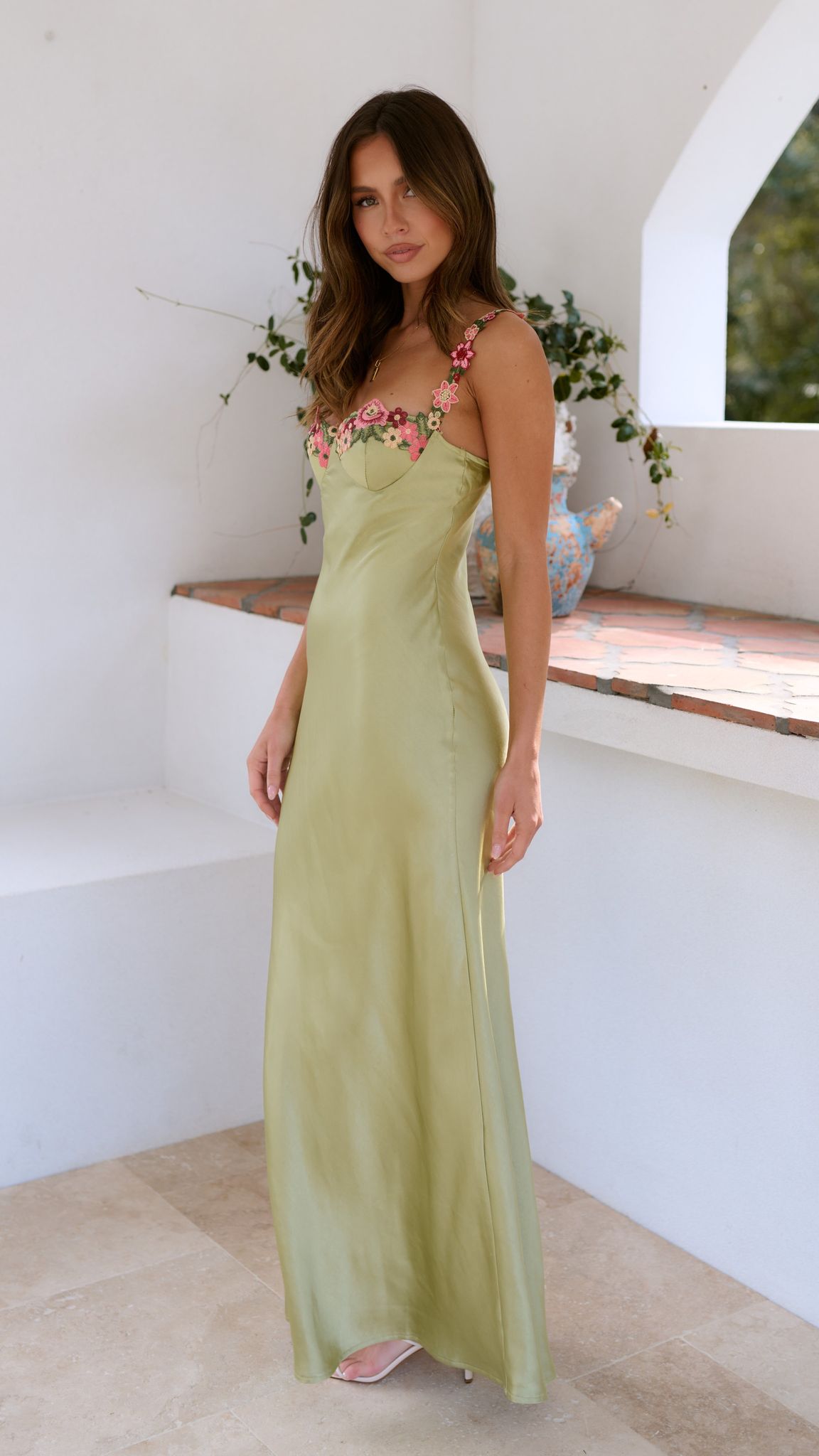 Aurora Maxi Dress - Lime