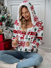 Kapuzenjacke mit Kordelzug und Weihnachtselement