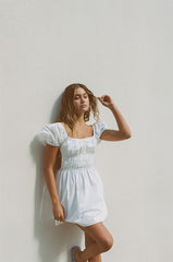 White Backless Mini Dress