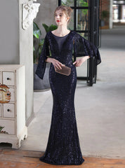 SEQUINED FISHTAIL BANQUET PARTY DRESS