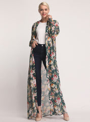 Trendy Plunging Neck Floral Print Belted Dress