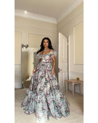 2024ss Sexy print skirt party dress