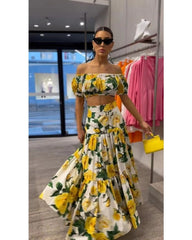 2024ss sexy printed beach dress