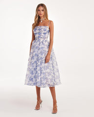2024ss sexy halter print dress
