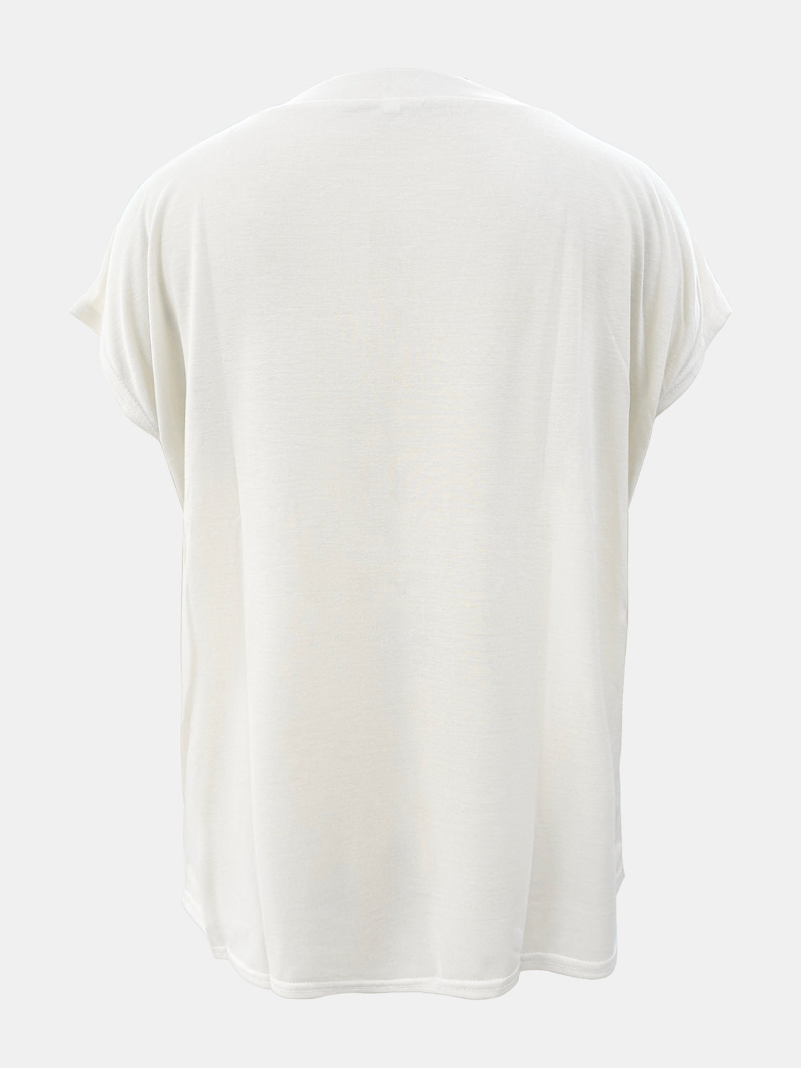 T-Shirt mit Rundhalsausschnitt und Flügelärmeln in voller Größe