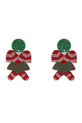 Bright Green Christmas Santa Claus Acrylic Earrings