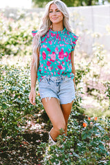 Step It Up Print Sleeveless Top