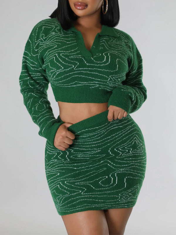 Knit Skirt Set