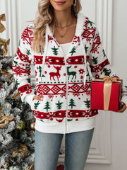 Kapuzenjacke mit Kordelzug und Weihnachtselement