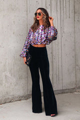 Eye-Catching Sweetie Sequin Cropped Top