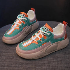Women's Colorblock Thick Sole Walking Shoes