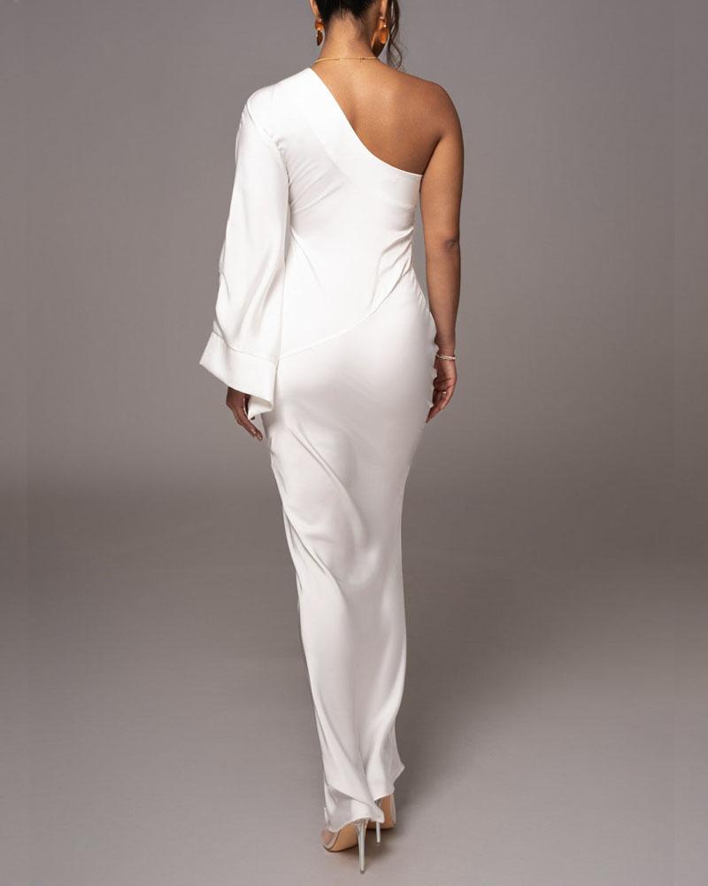Stylish satin dress