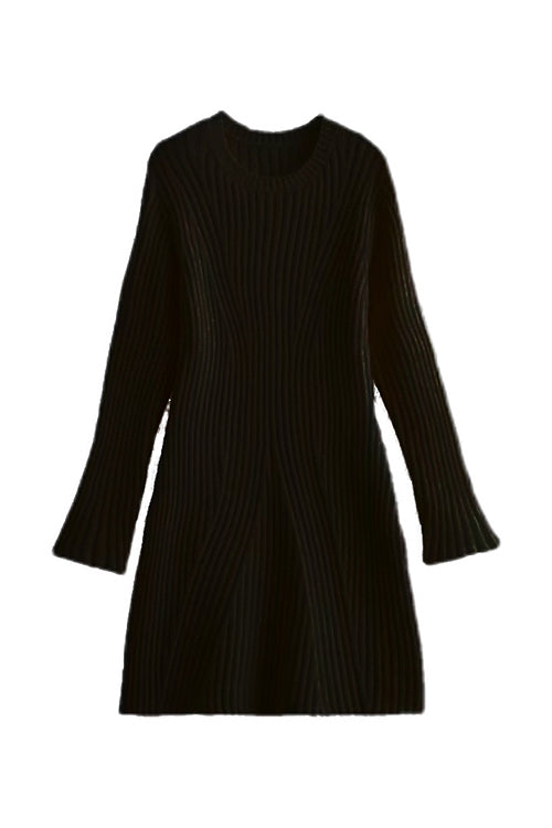 Soft Serenity Long Sleeve Knit Mini Dress - 3 Colors