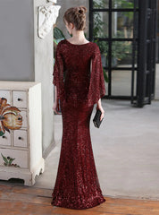 SEQUINED FISHTAIL BANQUET PARTY DRESS