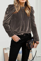 Make Your Day Velvet Long Sleeve Top - 5 Colors