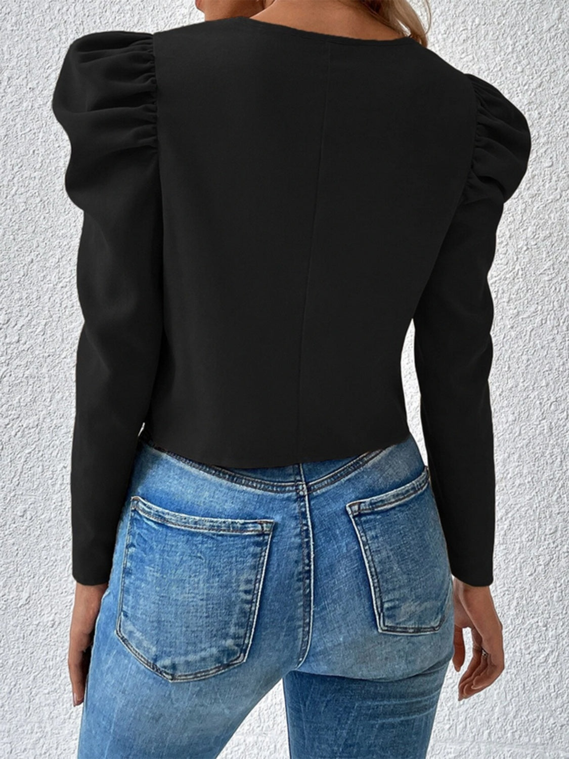 Jacke mit Reißverschluss und Puffärmeln