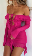 detailed mini dress