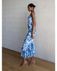 2024ss sexy wispy patchwork print dress