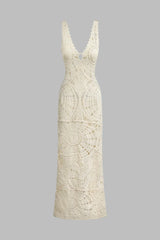 Crochet Hollow-Out Long Dress