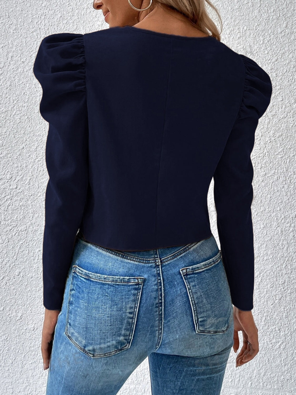 Jacke mit Reißverschluss und Puffärmeln