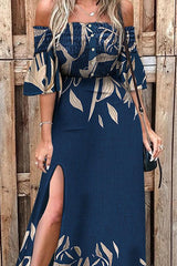 Symbolize Hope Off Shoulder Smoking High Slit Dress