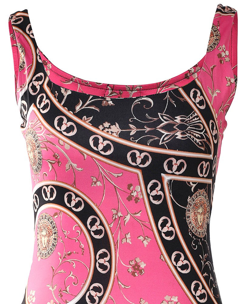 Print Sleeveless Bodycon Dress