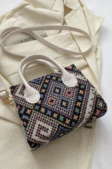Handtasche mit geometrischem PU-Lederriemen
