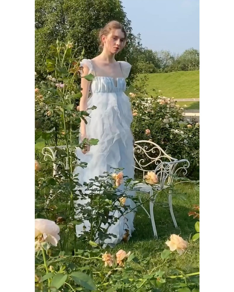 2024ss sexy one-shoulder lace princess dress
