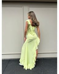 2024ss sexy ruffled irregular dress