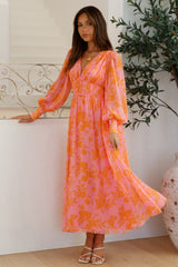 Blissful Getaway Maxi Dress Pink
