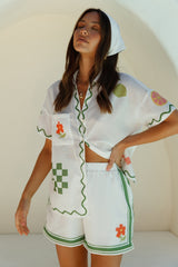 Garden Summer Linen Set Green
