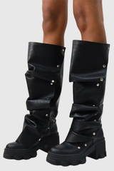 Agron Studded Ruch Leather Boots