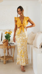 Yellow Front Know Crop Top