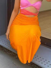Split Cutout Graceful Knitted Maxi Dress